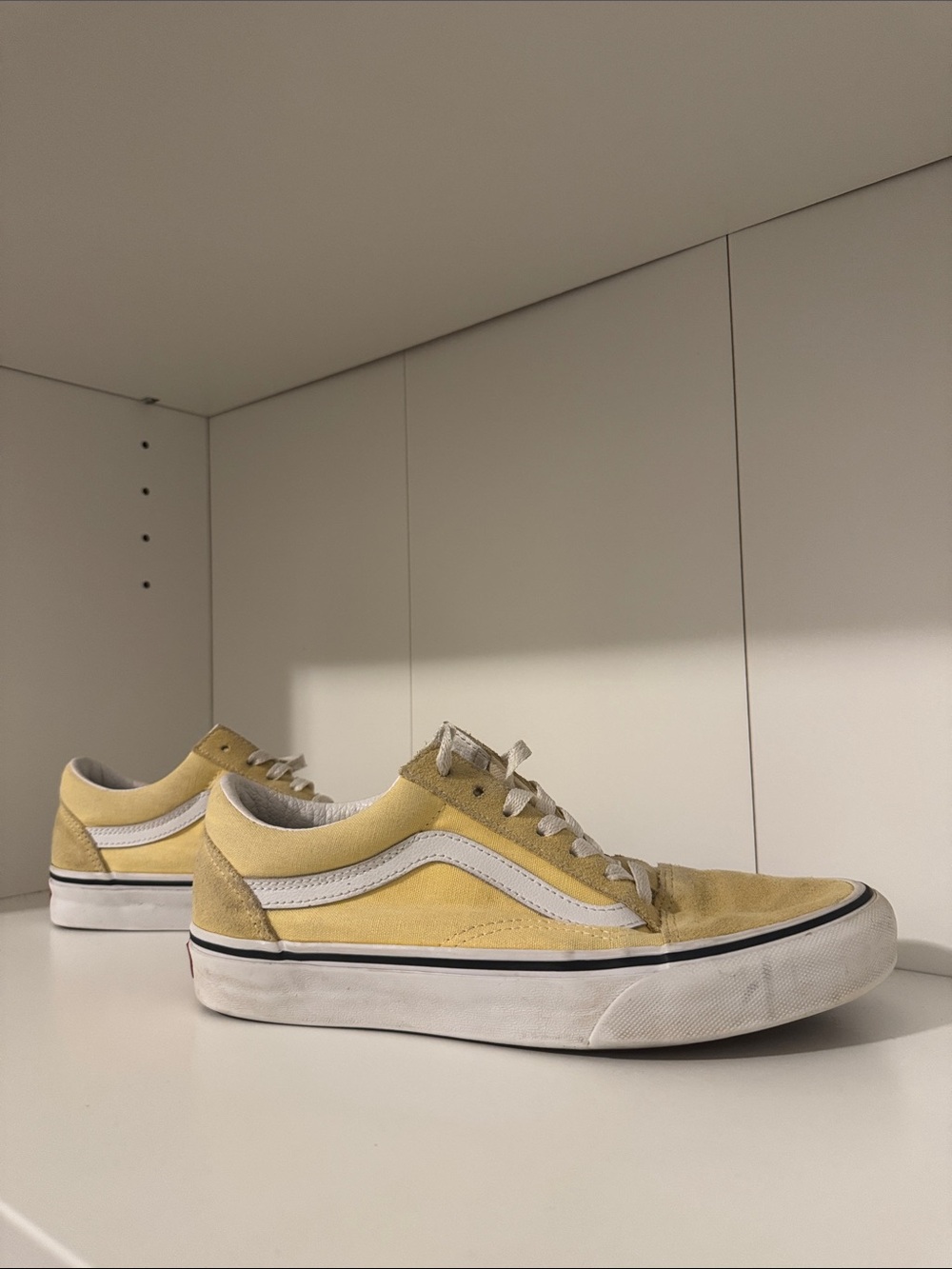 Vans Old Skool Suede & Canvas Sneakers in Soft Yellow